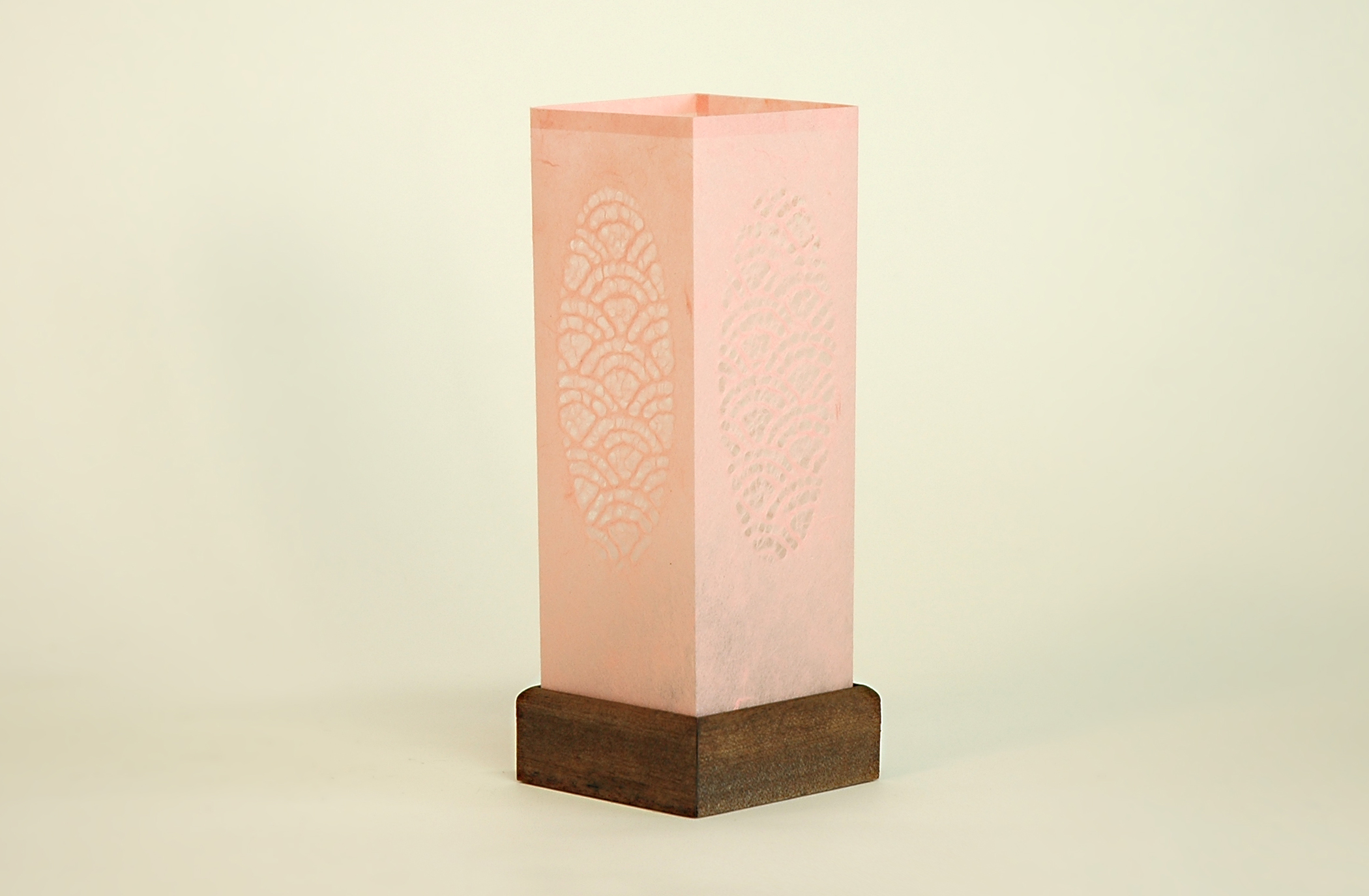 Candle Table Lamps on Pink  Candle  Table Lamp Handmade Using Authentic Japanese Washi Paper