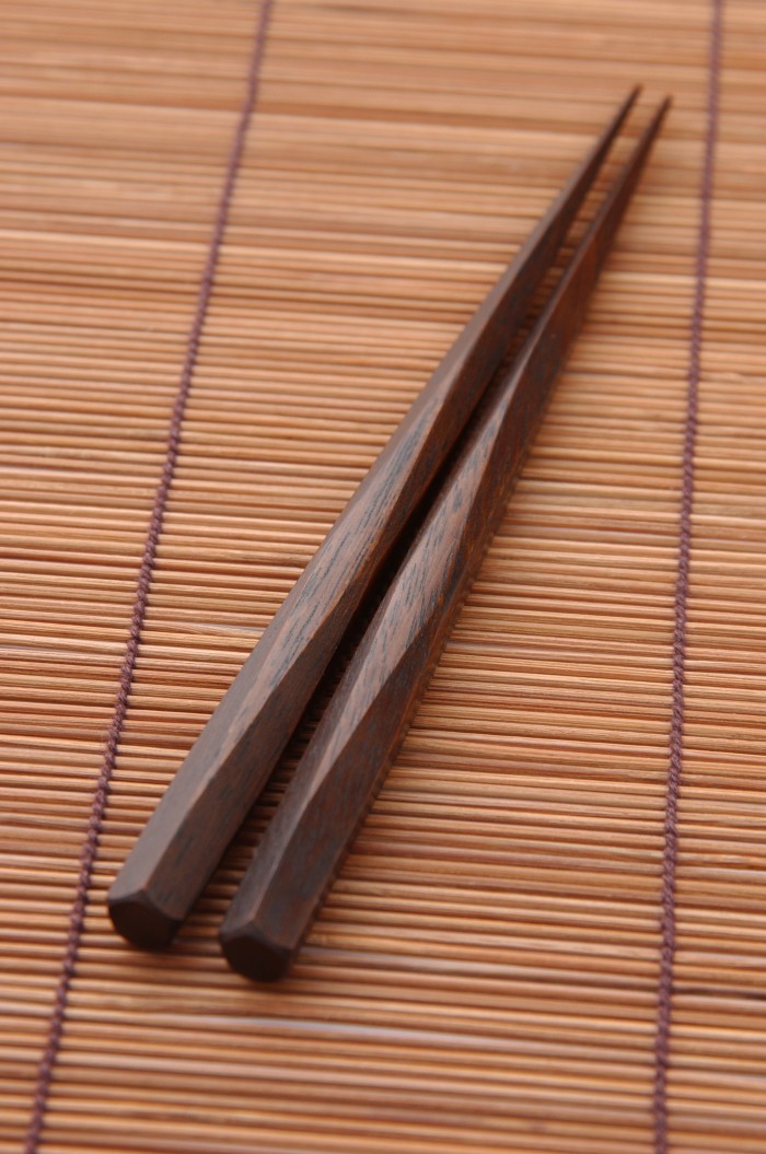 Chunky Chopsticks Handcrafted from Ebony A unique design that's very comfortable to hold
