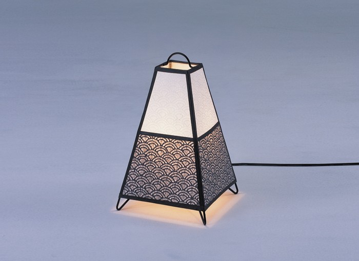 Mini Kura Pyramid-Shaped Paper Lamp Handmade using authentic Japanese washi paper