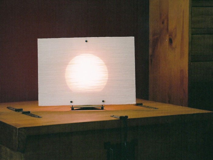 Moon Glow Table Lamp Handmade using authentic Japanese washi paper