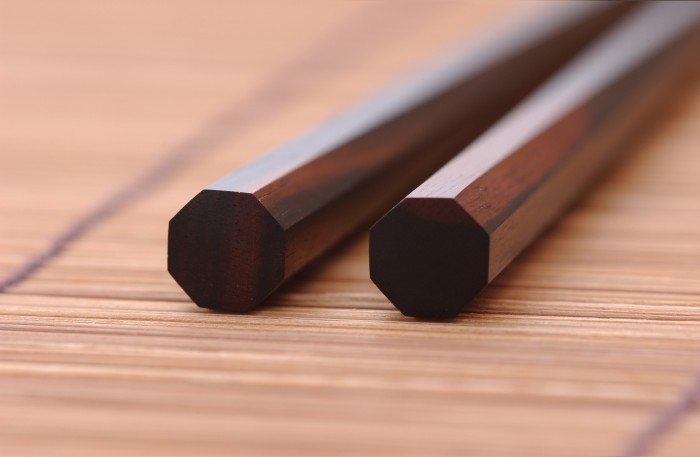 Octagon-shaped Chopsticks Handcrafted from Ebony Ideally suited for someone with large hands or long fingers