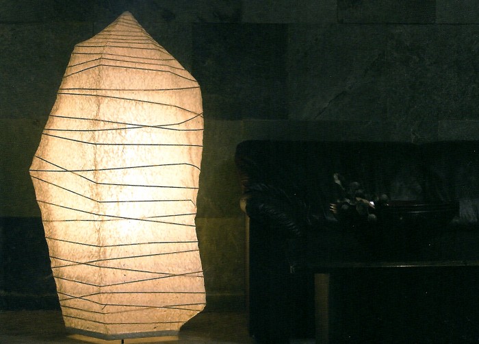 Paperstone Standing Lamp Large Handmade using authentic Japanese washi paper