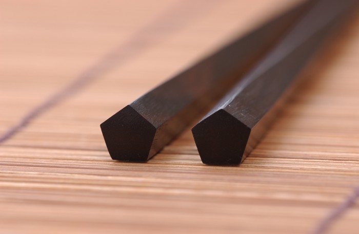 Pentagon-shaped Chopsticks Handcrafted from Ebony Ideally suited for someone with large hands