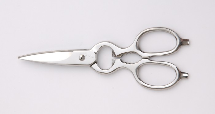 Polished Stainless Steel Japanese Utility Scissors Handcrafted in Takefu City, Japan