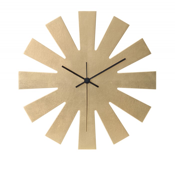 Sun-shaped Wall Clock Authentic Kanazawa-haku gold