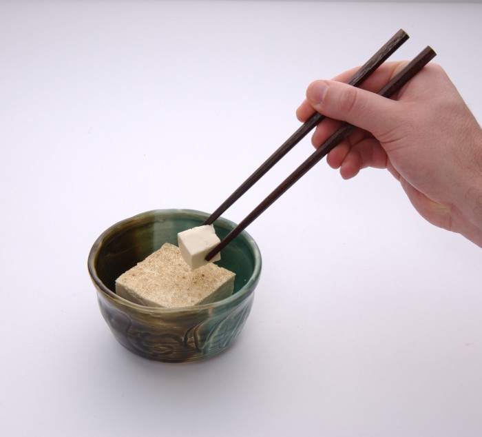 Tofu Chopsticks Hand-crafted from Rosewood Designed especially for eating tofu!