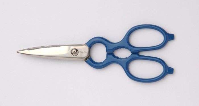 Stainless Steel Japanese Utility Scissors (Blue) Handcrafted Takefu City, Japan