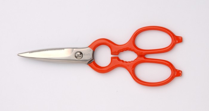 Stainless Steel Japanese Utility Scissors (Red) Handcrafted in Takefu City, Japan