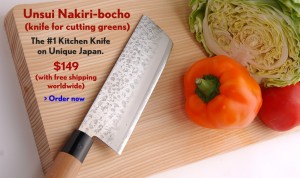 The Unsui Nakiri bocho. Unique Japan's bests selling knife.