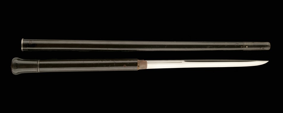 Rare Meiji Period Shikomizue Elite Samurai Cane Sword from Unique Japan