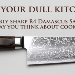 The impeccably sharp R4 Damascus Santoku will  change the way you think about cooking, forever.