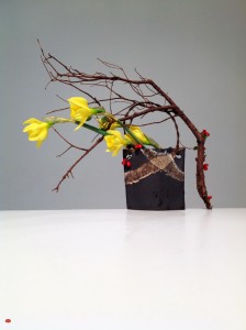 The Approach of Spring - Ikebana artistry by Donna Canning