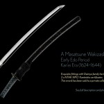 View Details of A Sold Nidai Masatsune Wakizashi from the Edo Period