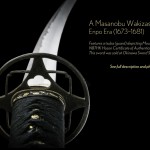 View details of a Masanobu Wakizashi with a Mount Fuji Tsuba Fitting