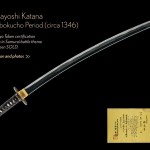 View details of a Sa Sadayoshi Katana made in the Nambokucho Period with 48th Juyo Token Certification